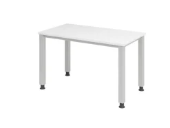 Hammerbacher Express Q VQS Hoogteverstelbaar Bureau Rechthoekig Wit 4 metalen poten 1.200 (B) x 672 (D) x 810 (H) mm Spaanplaat, Staal