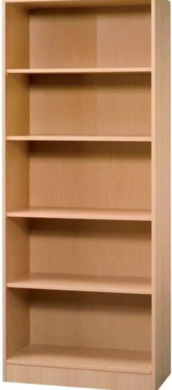 Hammerbacher Gemelamineerde spaanplaat Boekenkast 4 Planken 800 x 400 x 2.004 mm Lichtbruin Beuken