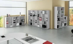 Hammerbacher Hout Boekenkast 2 Planken 800 x 330 x 1.144 mm Wit