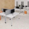 Hammerbacher H-Serie VHS Hoogteverstelbaar Bureau Rechthoekig Wit 4 metalen poten 1.600 (B) x 800 (D) x 810 (H) mm Spaanplaat, Staal