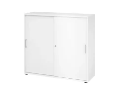 Hammerbacher Kast 4 Planken Afsluitbaar Wit