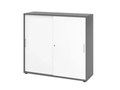 Hammerbacher Kast 4 Planken Afsluitbaar Grafiet
