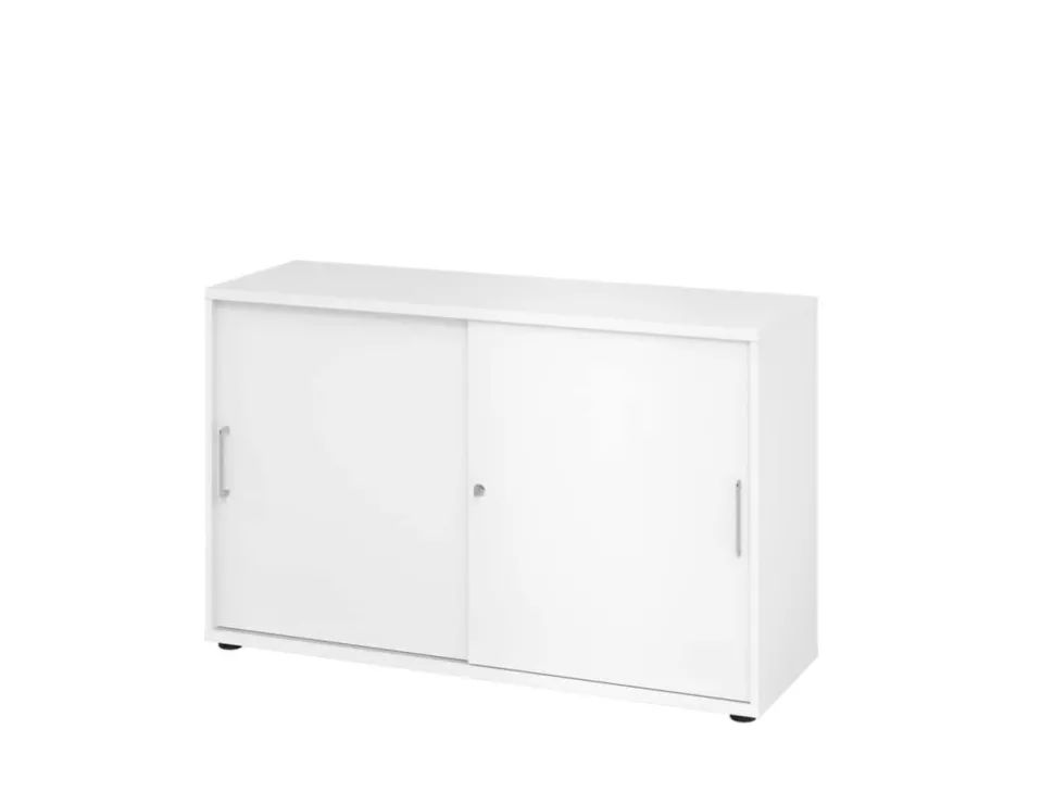 Hammerbacher Kast 2 Planken Afsluitbaar Wit