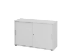 Hammerbacher Kast 2 Planken Afsluitbaar Grijs