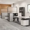 Hammerbacher Kast 5 Planken Grafiet, Wit