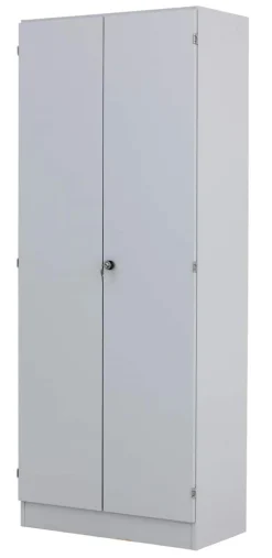 Hammerbacher Kast Gemelamineerde spaanplaat 4 Planken Afsluitbaar 800 x 420 x 2.004 mm Grijs