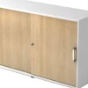 Hammerbacher Kast Spaanplaat 1 Plank Afsluitbaar 1.200 x 400 x 748 mm Bruin, wit