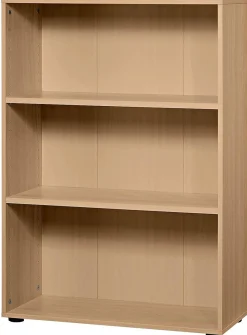 Hammerbacher Matrix Gemelamineerde spaanplaat Boekenkast 2 Planken 800 x 330 x 1.144 mm Bruin Beuken