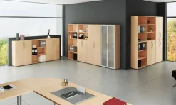 Hammerbacher Matrix Gemelamineerde spaanplaat Archiefkast 4 Planken 800 x 330 x 1.880 mm Bruin Ahorn
