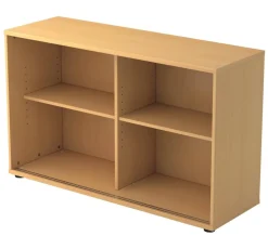 Hammerbacher Matrix Schuifdeurenkast Gemelamineerde spaanplaat 1 Plank 1.200 x 400 x 748 mm Beuken Bruin
