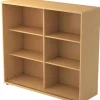 Hammerbacher Matrix Schuifdeurenkast Gemelamineerde spaanplaat 2 Planken 1.200 x 400 x 1.100 mm Beuken Bruin