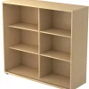 Hammerbacher Matrix Schuifdeurenkast Gemelamineerde spaanplaat 2 Planken 1.200 x 400 x 1.100 mm Ahorn Bruin