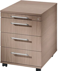 Hammerbacher Mobiel ladeblok Kunststof, gemelamineerde spaanplaat AC30/N Walnoot 428 x 580 x 590 mm