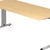 Hammerbacher O-Serie VOS Hoogteverstelbaar Bureau Rechthoekig Ahorn C-Voet 1,800 (B) x 800 (D) x 850 (H) mm Spaanplaat, Staal