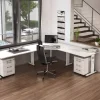 Hammerbacher O-Serie VOS Hoogteverstelbaar Bureau Rechthoekig Wit C-Voet 800 (B) x 800 (D) x 850 (H) mm Spaanplaat, Staal