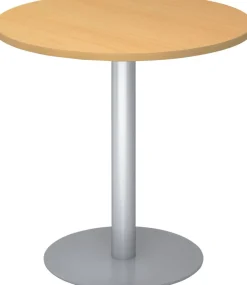 Hammerbacher Pilaar tafel STF08 Beuken, zilver