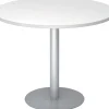 Hammerbacher Pilaartafel Wit, zilver Gemelamineerde spaanplaat STF10 1.000 x 745 mm