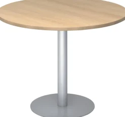 Hammerbacher Pilaartafel Eiken, zilver Gemelamineerde spaanplaat STF10 1.000 x 745 mm