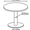 Hammerbacher Pilaartafel STF08 Walnoot, zilver