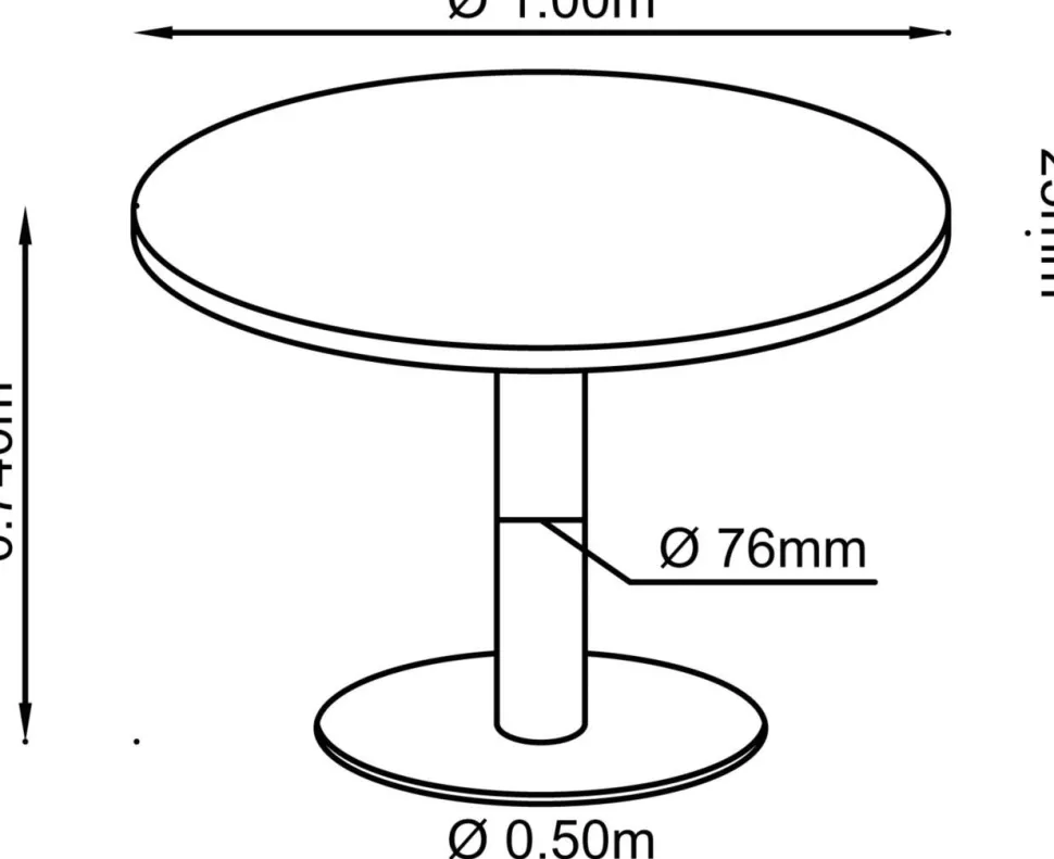 Hammerbacher Pilaartafel Grijs, zilver Gemelamineerde spaanplaat STF10 1.000 x 745 mm