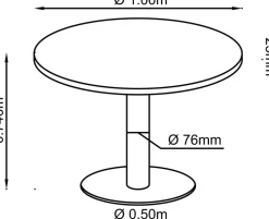 Hammerbacher Pilaartafel Beuken, zilver Gemelamineerde spaanplaat STF10 1.000 x 745 mm