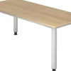 Hammerbacher Q Series VQS Hoogteverstelbaar Bureau Rechthoekig Eiken 4 metalen poten 1.800 (B) x 800 (D) x 810 (H) mm Spaanplaat, Staal