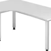 Hammerbacher Q Series VQS Hoekbureau Rechthoekig Wit 4 metalen poten 2.000 (B) x 1.200 (D) x 810 (H) mm Spaanplaat, Staal