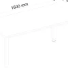 Hammerbacher Q Series VQS Hoogteverstelbaar Bureau Rechthoekig Ahorn 4 metalen poten 1.600 (B) x 800 (D) x 810 (H) mm Spaanplaat, Staal
