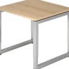 Hammerbacher R Series VRS Hoogteverstelbaar Bureau Rechthoekig Eiken Wang 800 (B) x 800 (D) x 850 (H) mm Spaanplaat, Staal