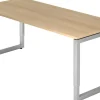Hammerbacher R Series VRS Hoogteverstelbaar Bureau Rechthoekig Eiken Wang 1.800 (B) x 800 (D) x 850 (H) mm Spaanplaat, Staal
