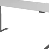 Hammerbacher Rechthoekig Zit-sta-bureau 1.600 x 800 x 1.295 x 645 - 1.295 Hout, Metaal Lichtgrijs
