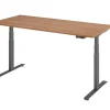 Hammerbacher Rechthoekig Zit-sta-bureau 1.800 x 800 x 1.295 x 645 - 1.295 Hout, Metaal Bruin