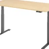 Hammerbacher Rechthoekig Zit-sta-bureau 1.600 x 800 x 1.295 x 645 - 1.295 Hout, Metaal Bruin