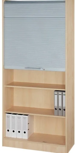 Hammerbacher Roldeurkast Esdoorn, zilver 900 x 400 x 2,004 mm