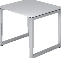 Hammerbacher R-Series VRS Bureau Grijs Wang 800 (B) x 800 (D) x 850 (H) mm Spaanplaat, Staal