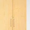 Hammerbacher Schrank Spaanplaat 5 Planken Afsluitbaar Ahorn Wit