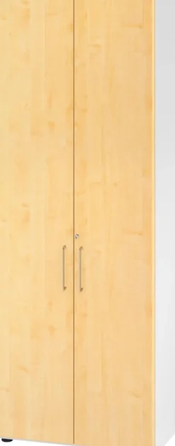 Hammerbacher Schrank Spaanplaat 5 Planken Afsluitbaar Ahorn Wit