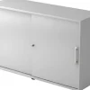 Hammerbacher Schuifdeurenkast Spaanplaat 1 Plank Afsluitbaar 1.200 x 400 x 748 mm Grijs