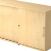 Hammerbacher Schuifdeurenkast Spaanplaat 1 Plank Afsluitbaar 1.200 x 400 x 748 mm Ahorn Bruin