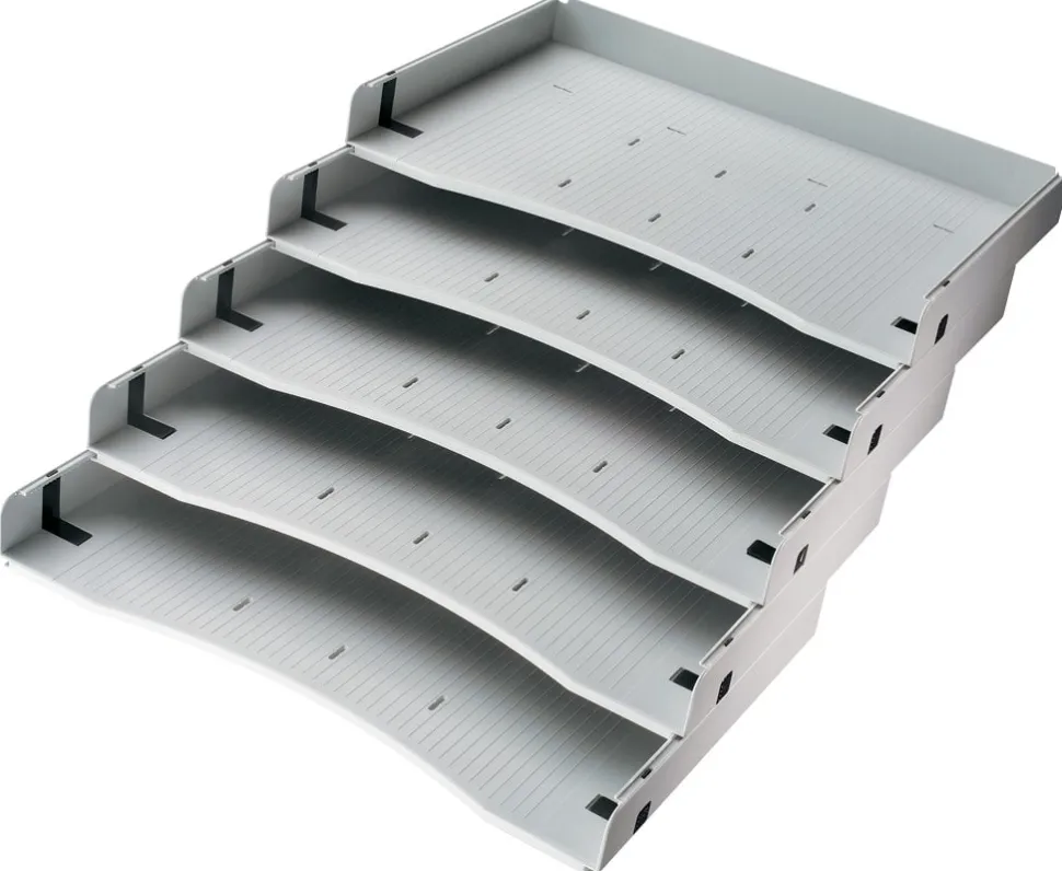 Hammerbacher Schuine schappen voor ladeblok Grijs 327 x 212 x 33 mm