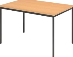 Hammerbacher Tafel Beuken, zwart 120 x 72 x 80 cm