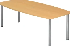 Hammerbacher Vergadertafel KT22C/6 Beuken Gemelamineerde spaanplaat Zilver 2.200 x 1.050 x 740 mm