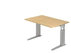 Hammerbacher VUS Hoogteverstelbaar Bureau Rechthoekig Ahorn C-Voet 1,200 (B) x 800 (D) x 860 (H) mm Spaanplaat, Staal