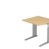 Hammerbacher VUS Hoogteverstelbaar Bureau Vierkant Ahorn C-Voet 800 (B) x 800 (D) x 860 (H) mm Spaanplaat, Staal