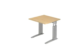 Hammerbacher VUS Hoogteverstelbaar Bureau Vierkant Ahorn C-Voet 800 (B) x 800 (D) x 860 (H) mm Spaanplaat, Staal