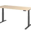 Hammerbacher VXDKB Elektrisch hoogteverstelbaar Zit-sta-bureau Eiken C-Voet 1.800 (B) x 800 (D) x 1.290 (H) mm Spaanplaat, Staal
