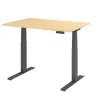 Hammerbacher VXDKB Elektrisch hoogteverstelbaar Zit-sta-bureau Ahorn C-Voet 1.200 (B) x 800 (D) x 1.290 (H) mm Spaanplaat, Staal