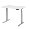 Hammerbacher VXDKB Elektrisch hoogteverstelbaar Zit-sta-bureau Wit C-Voet 1.200 (B) x 800 (D) x 1.290 (H) mm Spaanplaat, Staal