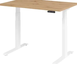 Hammerbacher VXDKB Elektrisch hoogteverstelbaar Zit-sta-bureau Eiken C-Voet 1.200 (B) x 800 (D) x 1.290 (H) mm Spaanplaat, Staal