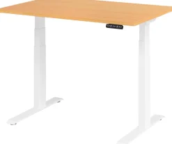 Hammerbacher VXDKB Elektrisch hoogteverstelbaar Zit-sta-bureau Beuken C-Voet 1.200 (B) x 800 (D) x 1.290 (H) mm Spaanplaat, Staal